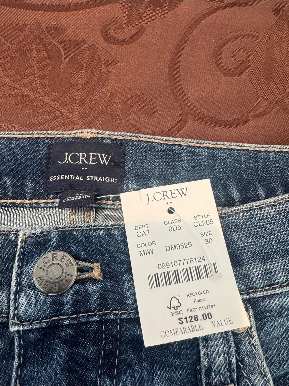 J. Crew Essential Straight Leg Jeans. Ladies 30